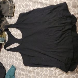 black loose fit tank